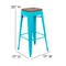 Flash Furniture 30" High Metal Indoor Bar Stool, Teal, PK4 4-ET-31320W-30-TL-R-GG - alternate 7